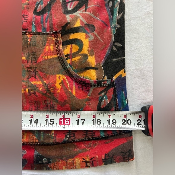 Chico’s Multicolor Oriental Artsy Graphics Cotton Zip Hoodie Women’s M - Picture 9 of 12